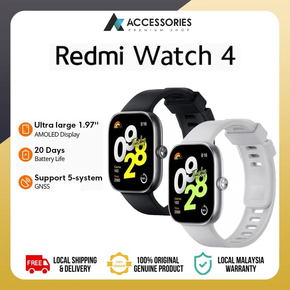 Original Redmi Watch 4 Smartwatch Support Bluetooth Voice Call Ultra Long  18 Days Battery Life 1.97'' AMOLED Display