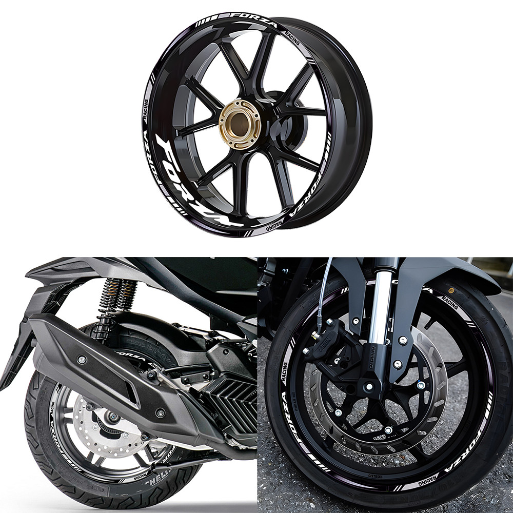 HONDA FORZA Motorcycle Rim Hub Sticker Reflective Waterproof Mags ...