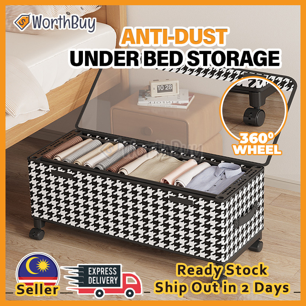 Worthbuy Anti Dust Underbed Storage Box Dormitory Kotak Penyimpanan ...