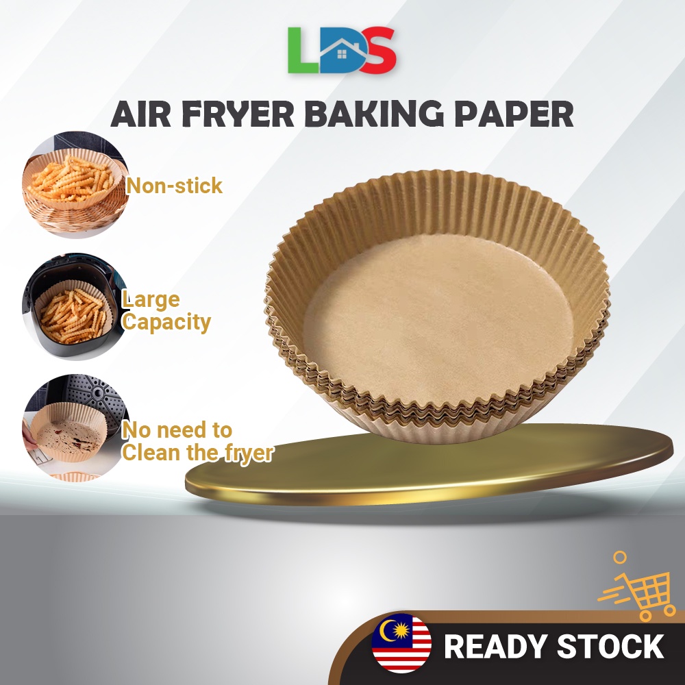 LDS 100pcs 20cm Air Fryer Disposable Baking Papers NonStick Steamer Round Parchment Paper