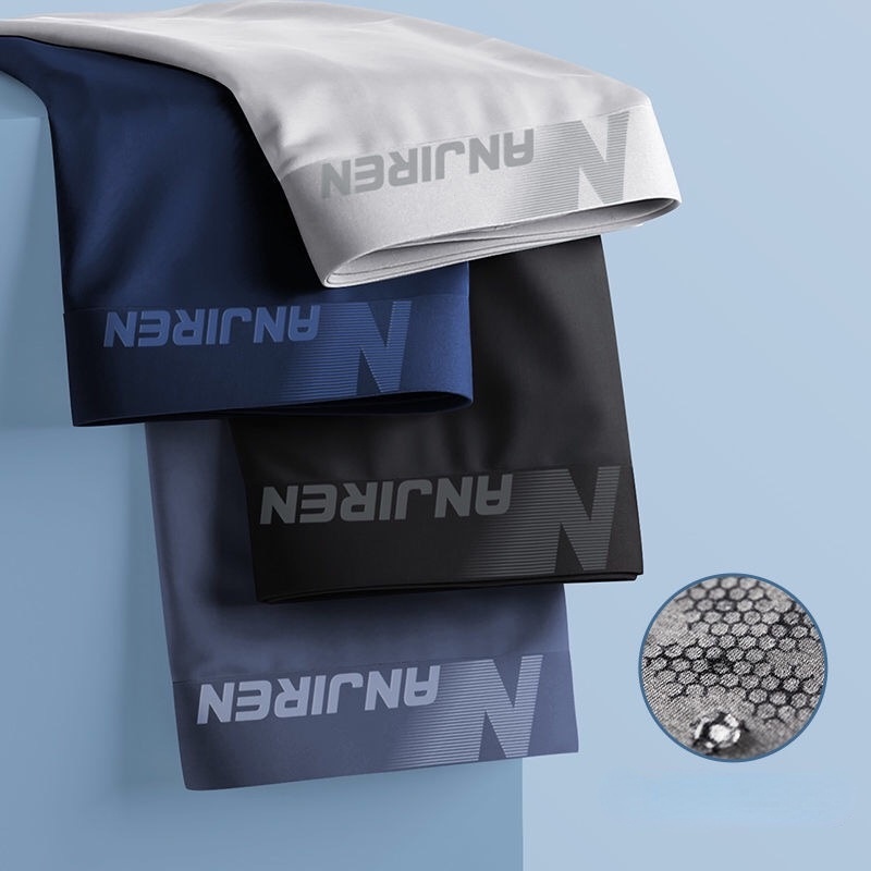 [Nanjiren] men boxer Ice Silk men boxer underwear men graphene ...