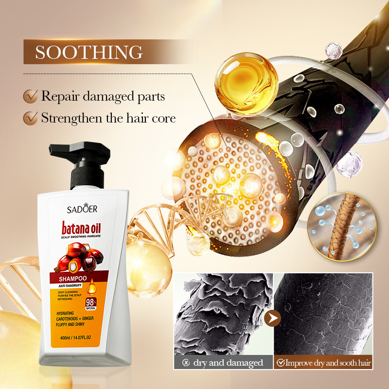 MAY SADOER Batana Oil Scalp Smoothing Haircare Shampoo Anti Dandruff ...