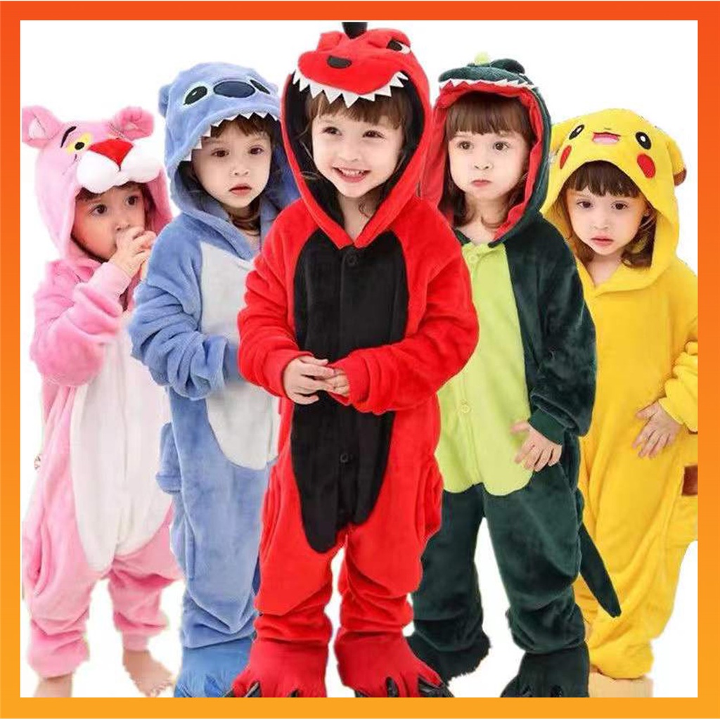 Baju Kigurumi Dinosaure Red Dinosaur Onesie Anime Cartoon Cosplay