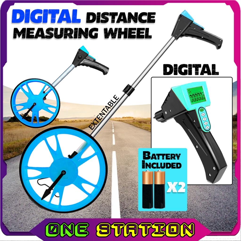 Distance Digital Measuring Wheel Roller Meter Measurement Pengukur Digital Tanah Jarak Roda