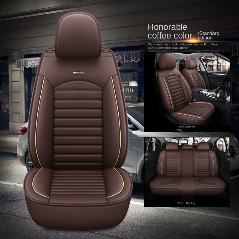 Perodua Axia/viva/myvi/kenari/kelisa/kembara/kancil/bezza Car Pu Leather Car Seat Cover 5seater