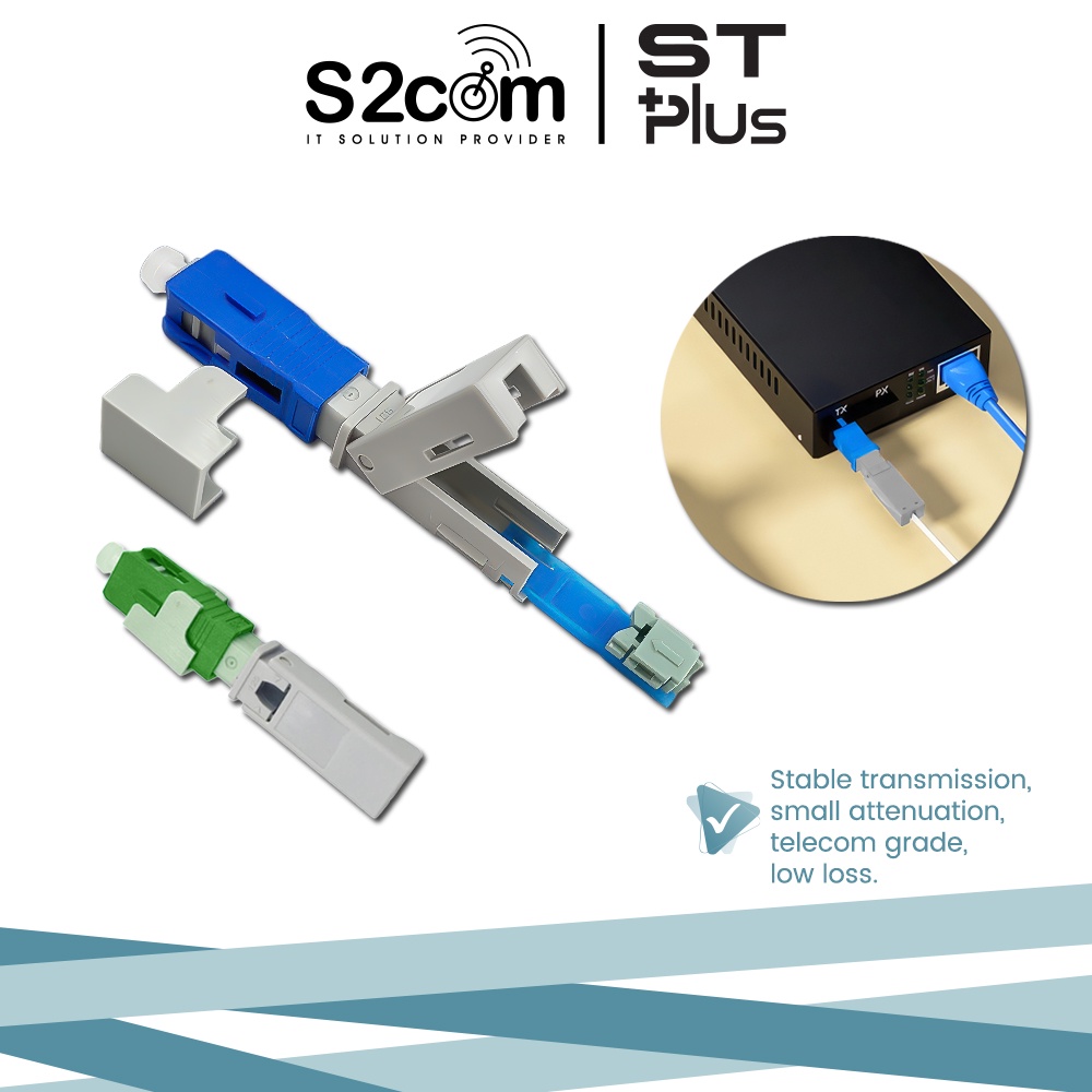 Fiber Singlemode SC/UPC & SC/APC Toolless Fast Connector 10 Unit ...
