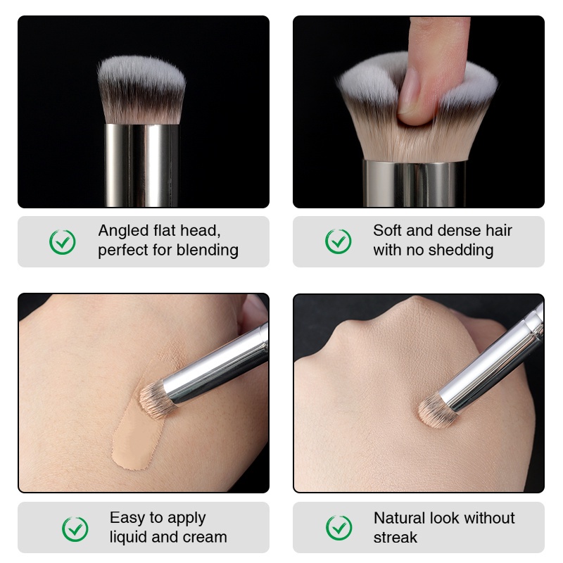 3Pcs/set MultiPurpose Makeup Brush Round Flat Top Foundation Brushes