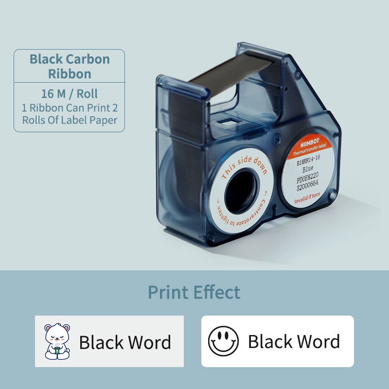 NIIMBOT N1 Ribbon for Thermal Transfer Label Printers – Color Resin ...