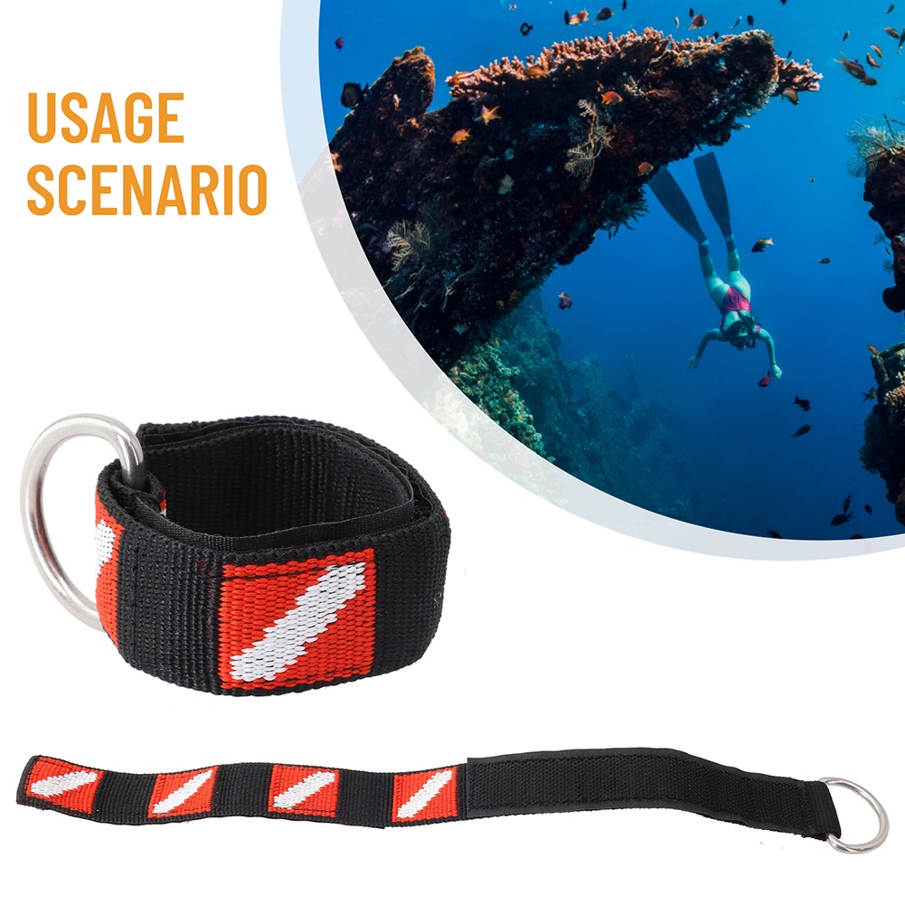 【Good Quality】2pcs Adjustable Scuba Diving Wrist Strap Lanyard bing