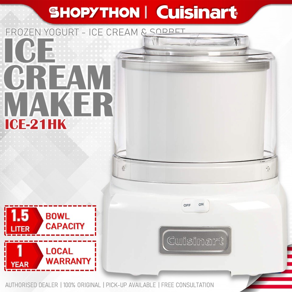 CUISINART Frozen Yoghurt Ice Cream & Sorbet Maker ICE21HK (1.5L/50W