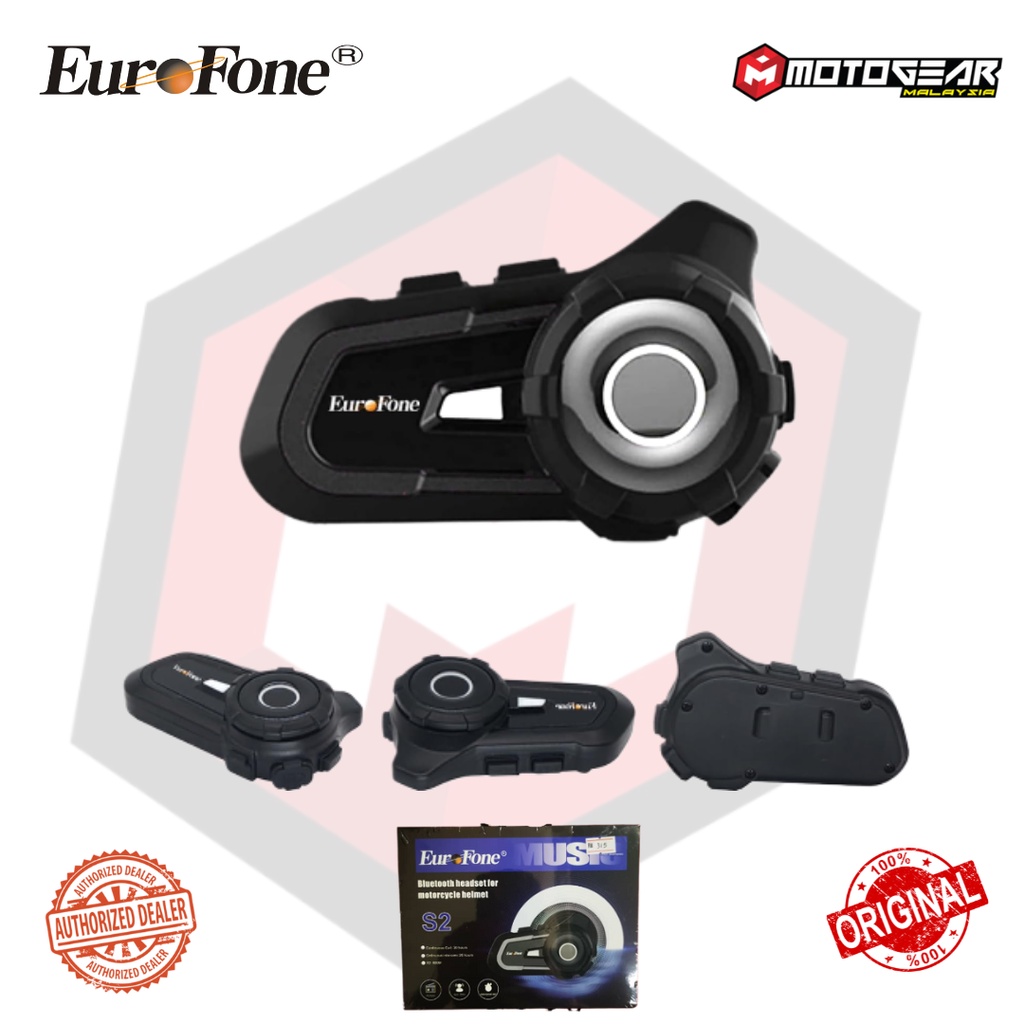 EUROFONE S2 MOTORCYCLE HELMET INTERCOM | Shopee Malaysia