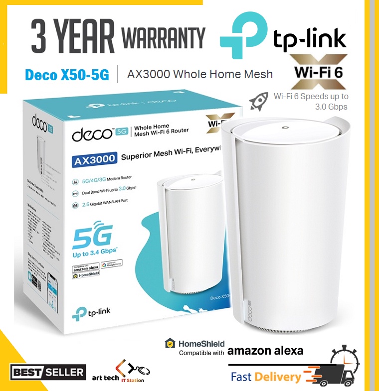 TPLink Deco X50 5G SIM Mesh Modem Router WiFi 6 AX3000 4G/3G