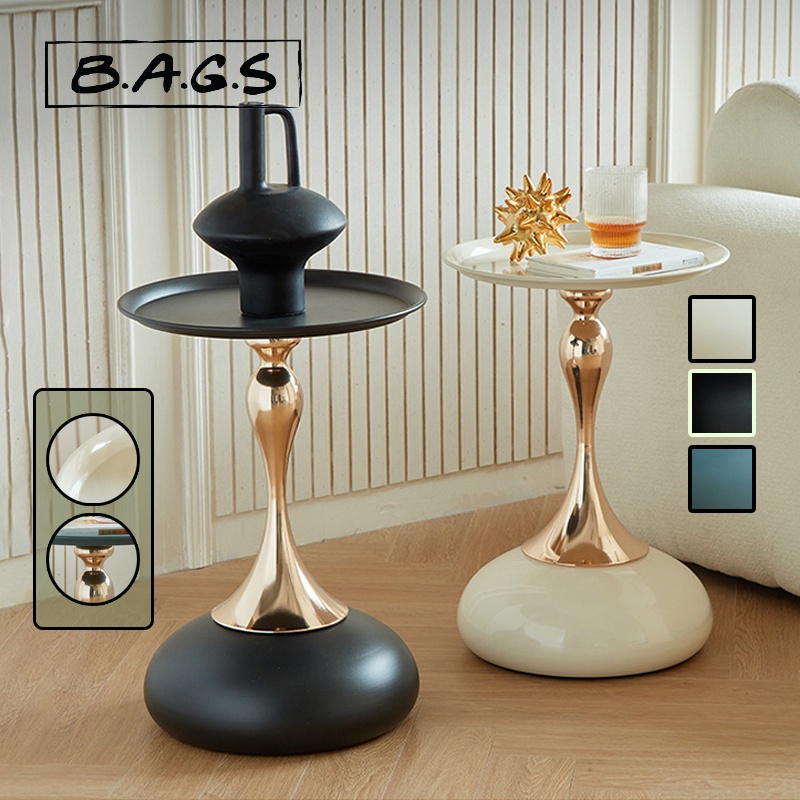 THEBAGS Nordic Style Sofa Round Side Table Minimalist Living Room ...