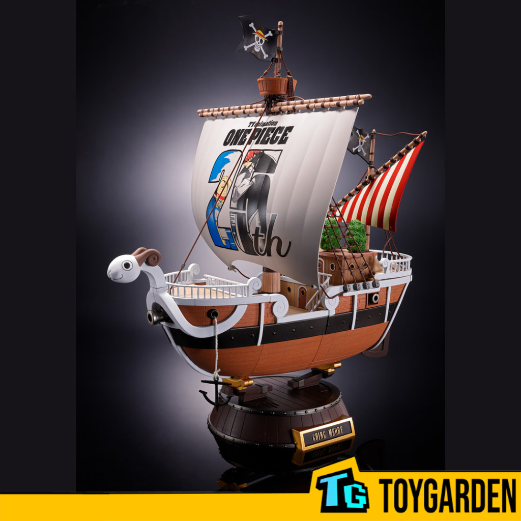 BANDAI Tamashii Nations SH Figuarts One Piece Going Merry 25° Anniversario – Nave In PVC E Pressofuso 28 Cm Con Mini Figure - 2