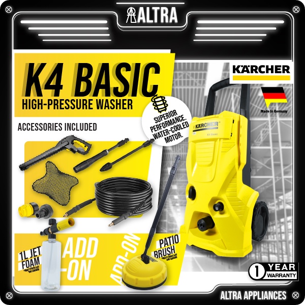 Karcher K4 Basic High Pressure Washer 130 bar (K4 BASIC) Made in