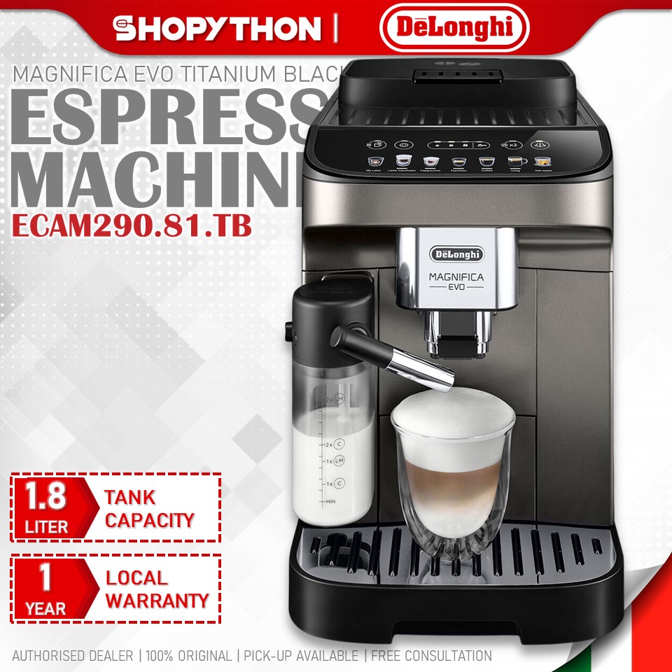 DELONGHI Magnifica Evo Titanium Black ECAM290.81.TB (1.8L/1450w ...