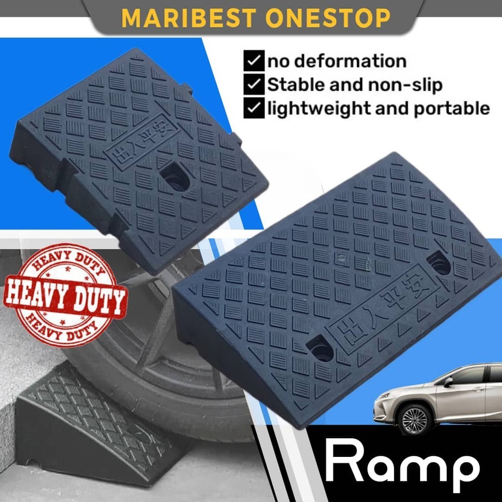 [Variable Size] Heavy Duty Rubber Road Driveway Curb Ramp Kerb ...