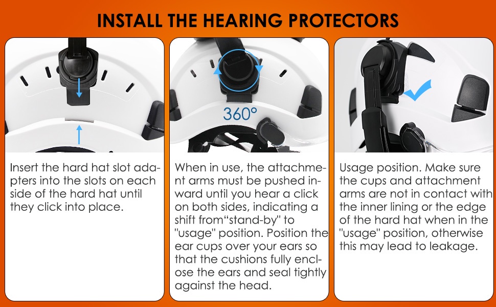 Suitable Earmuffs. Prevent Noise, Protect Ears, and Isolate Noise. Snap