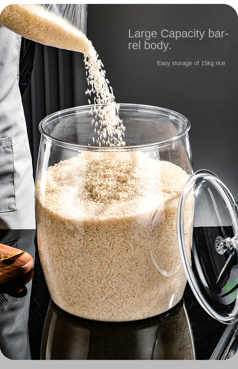 Acrylic material Rice Storage Bucket Insect-Proof Moisture-Proof Sealed ...
