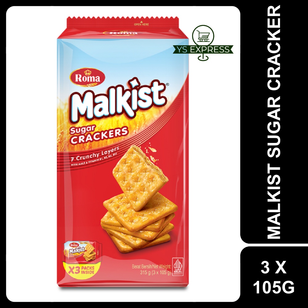 ROMA Malkist Sugar Cracker 3 X 105G Biskut Gula Shopee Malaysia