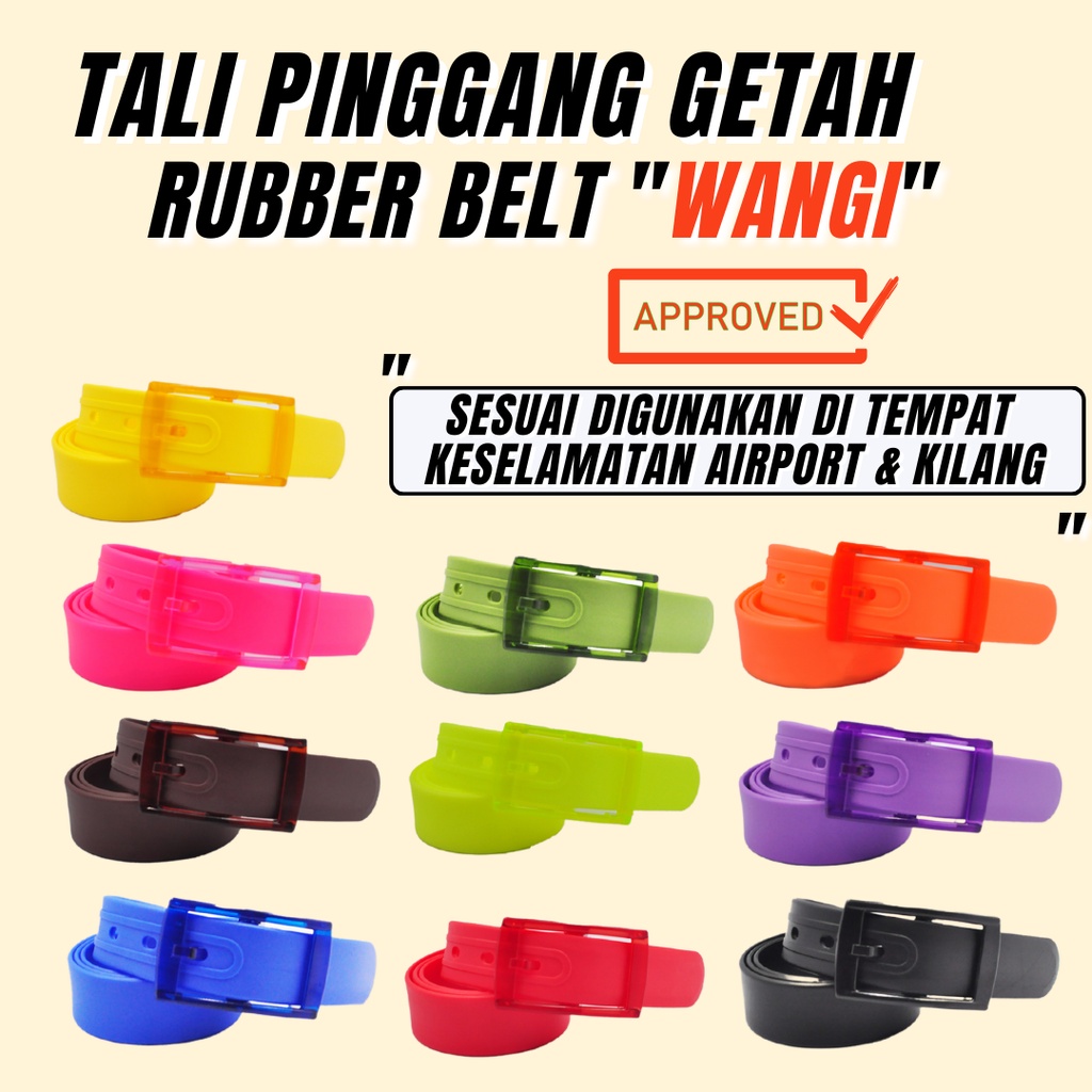 Men Women Unisex Rubber Belt / Tali Pinggang Getah / belt Men / Belt