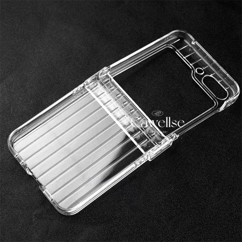 Slim Transparent Luggage Design Phone Casing Samsung Galaxy Z Flip 5 ...