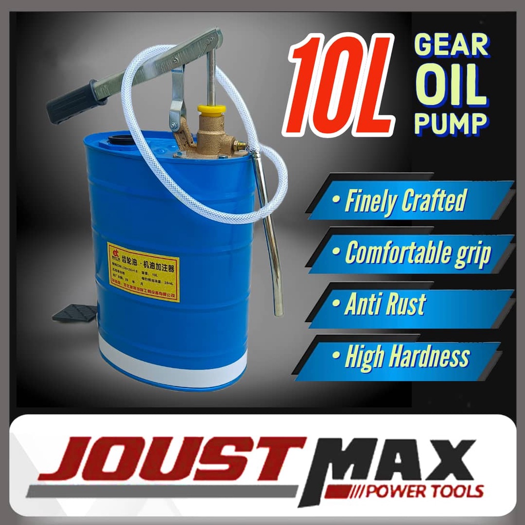 Aluminium Gear Oil Pump 10L Manual Hand Push Engine Oil Gear Box Oil Pump Shopee Malaysia