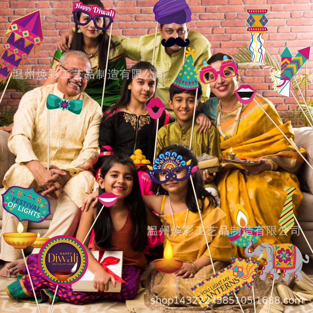 KYMY Happy Diwali Lot De 30 Accessoires Pour Photomaton Sur Le