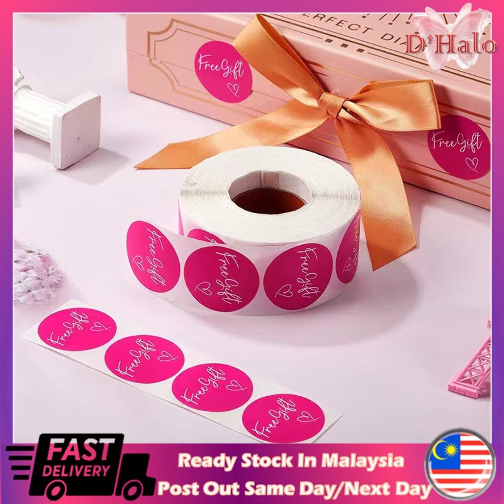 【Ready Stock】CC46 500pcs Free Gift Sticker Label Gift For You Seal ...