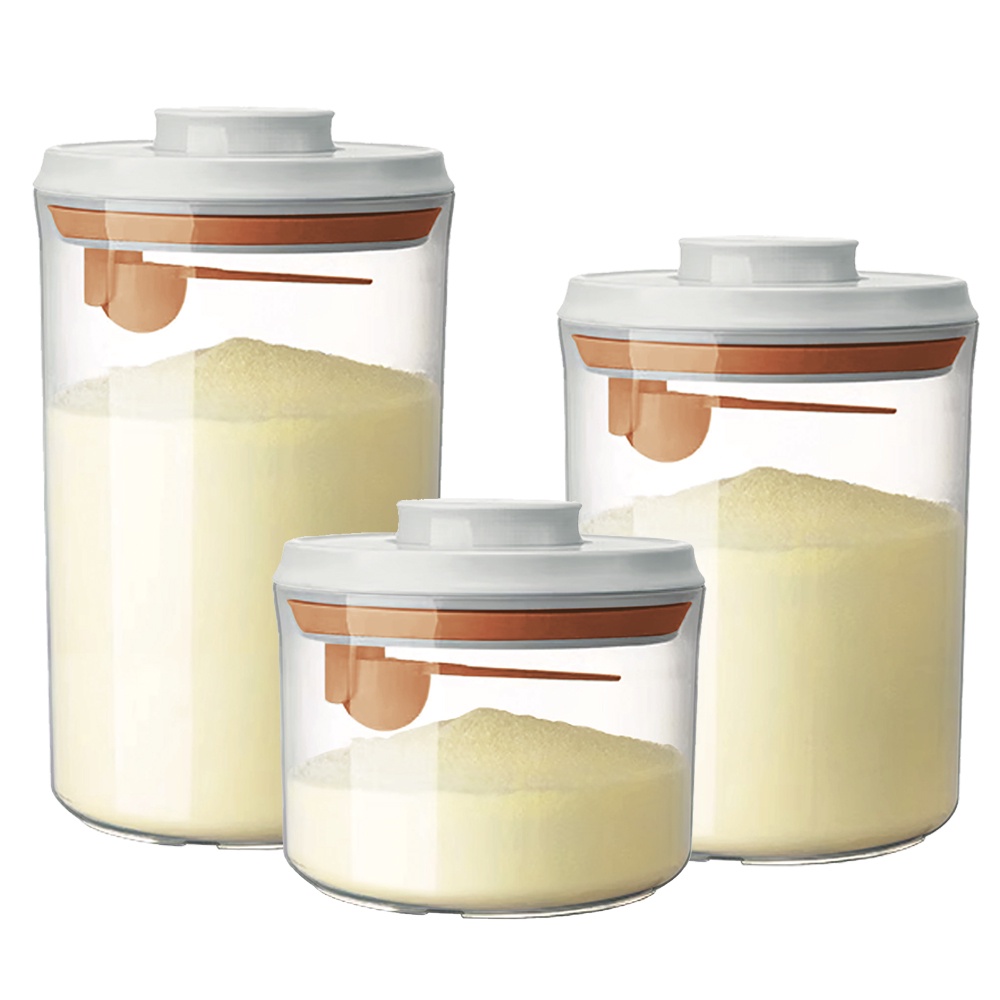 Autumnz Airtight Milk Powder Food Container Food Container Round With ...