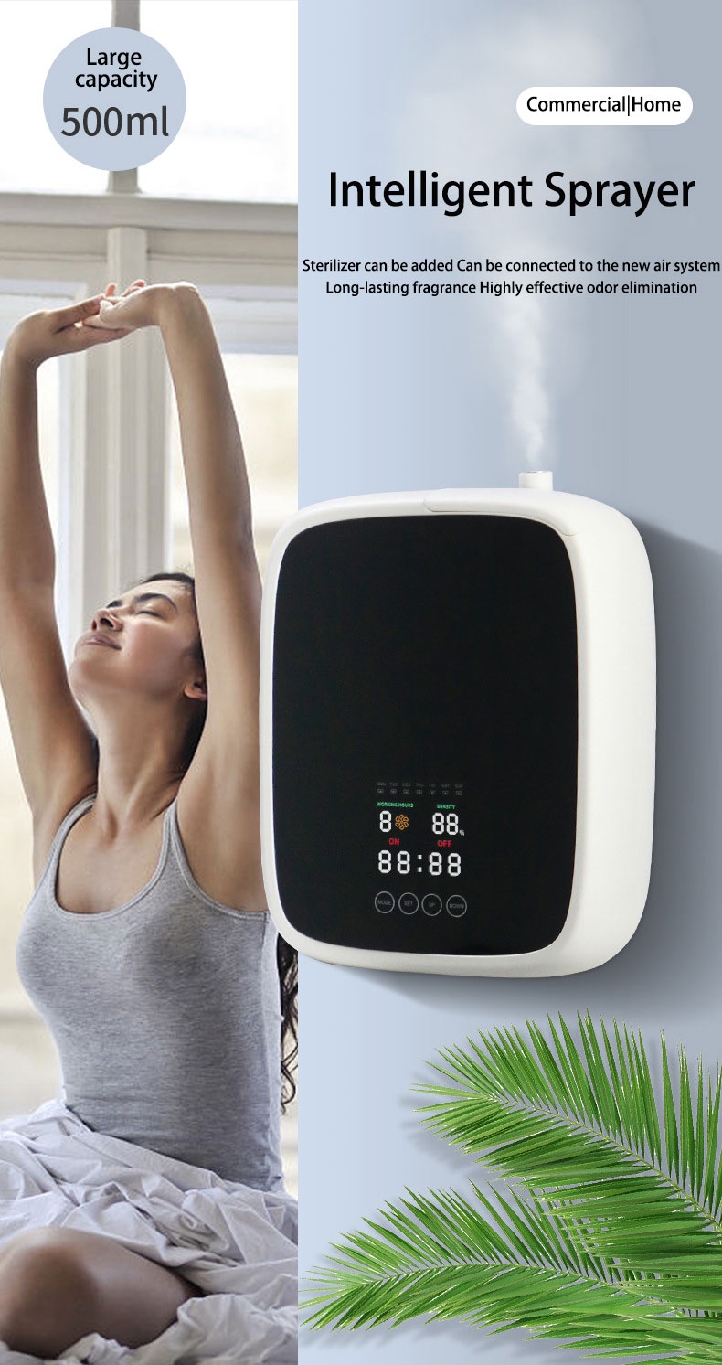 Aroma Diffuser Wall Mounted Hotel 500ML Aroma Diffuser With Fan Inside ...