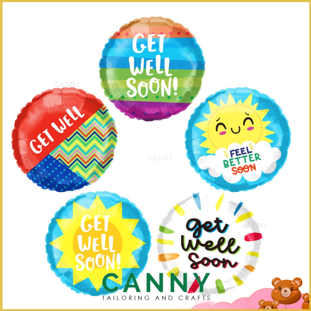 (1pcs) 10 INCH FOIL BALLOON GET WELL SOON / GIFT / BOUQUET FLOWER GET