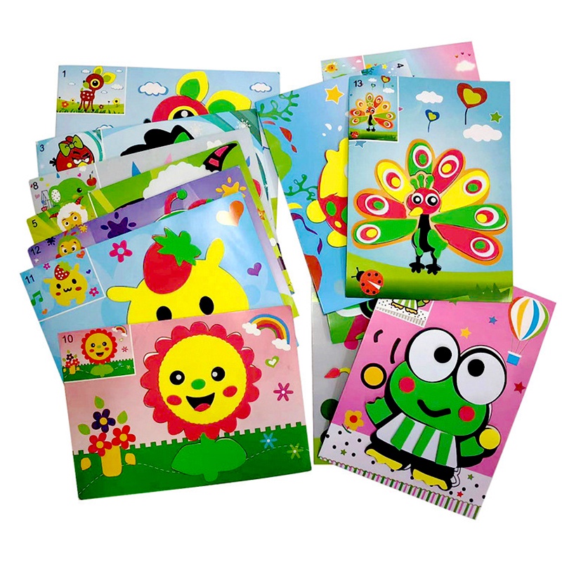 Kids DIY Craft 3D EVA Foam Sticker Pre-Cut Puzzle Game Art Kits Early ...