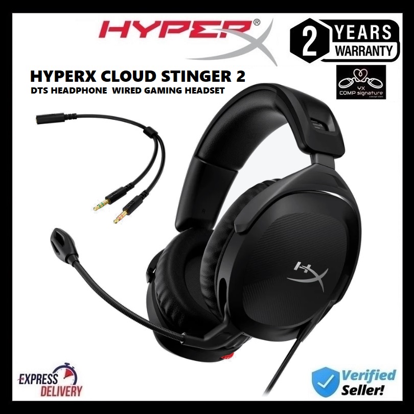 HYPERX CLOUD STINGER 2 DTS HEADPHONE WIRED GAMING HEADSET 519T1AA ...