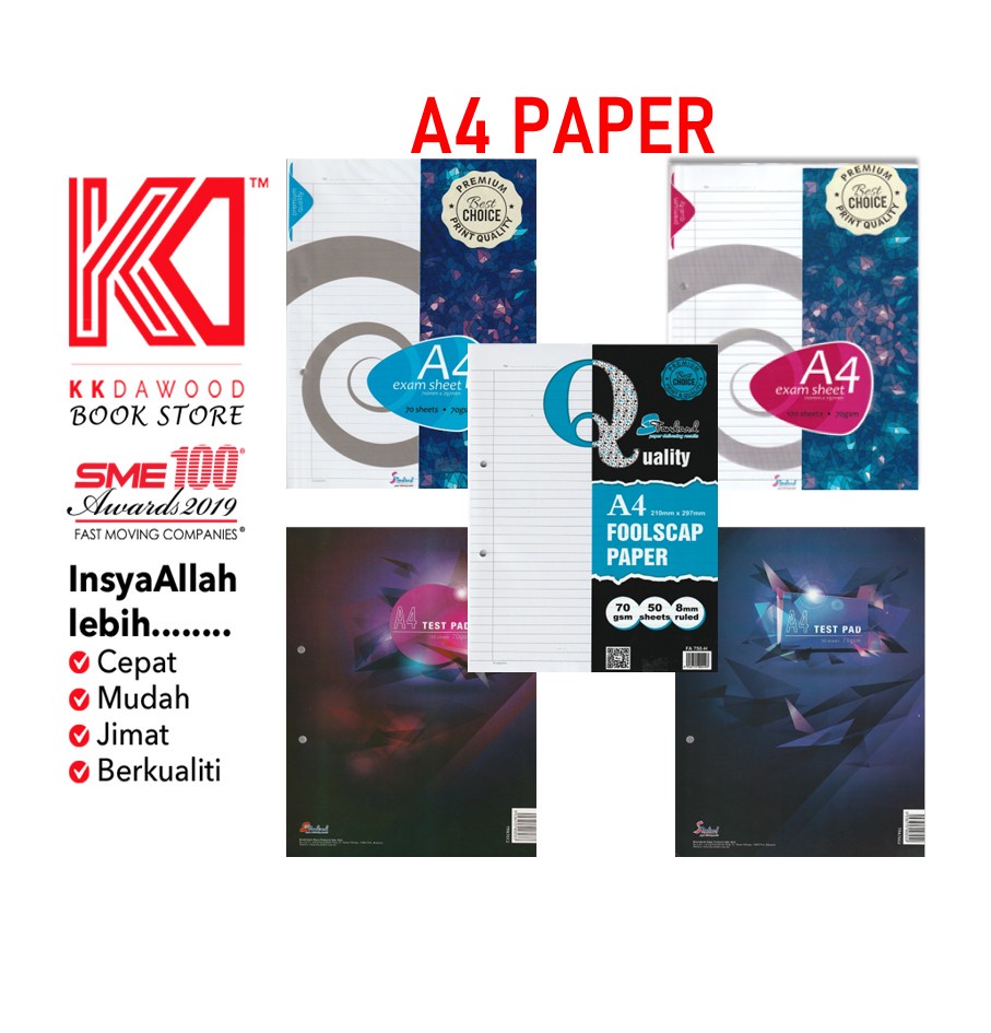 [KKD] A4 Paper Exam Sheet and A4 Test Pad | Shopee Malaysia