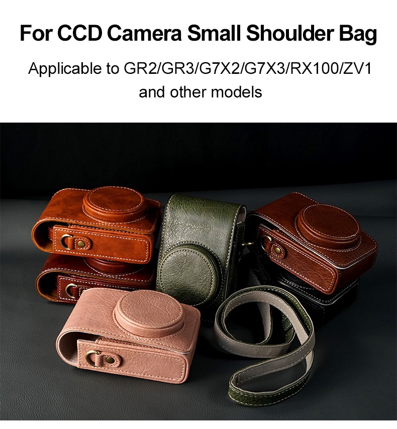 CCD Camera PU Leather bag for Canon G7X2 G7X3 Ricoh GR2 GR3 Sony zv1 ...
