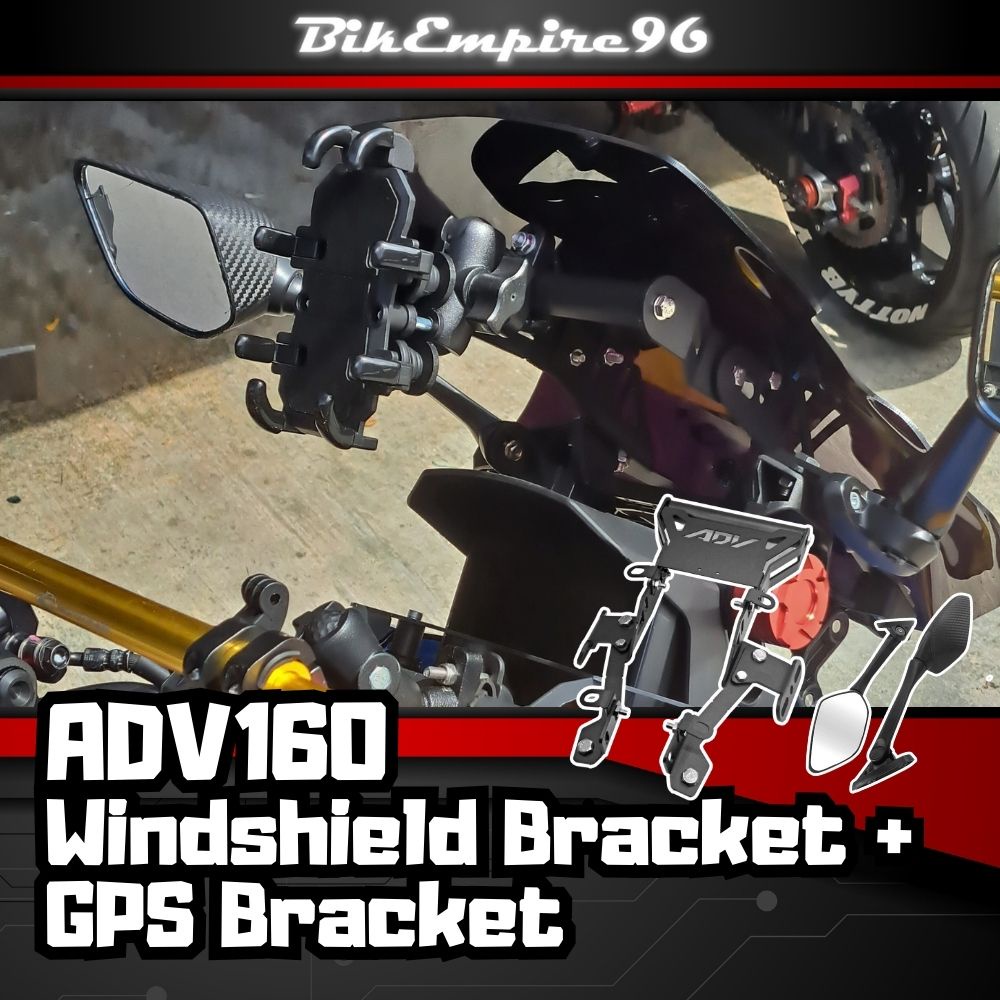 Honda ADV160 Windshield Bracket + GPS Phone Holder Bracket Shopee