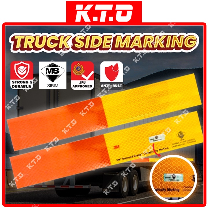 1 Pair 5 Pairs Original 3m Diamond Grade Side Marking Lorry