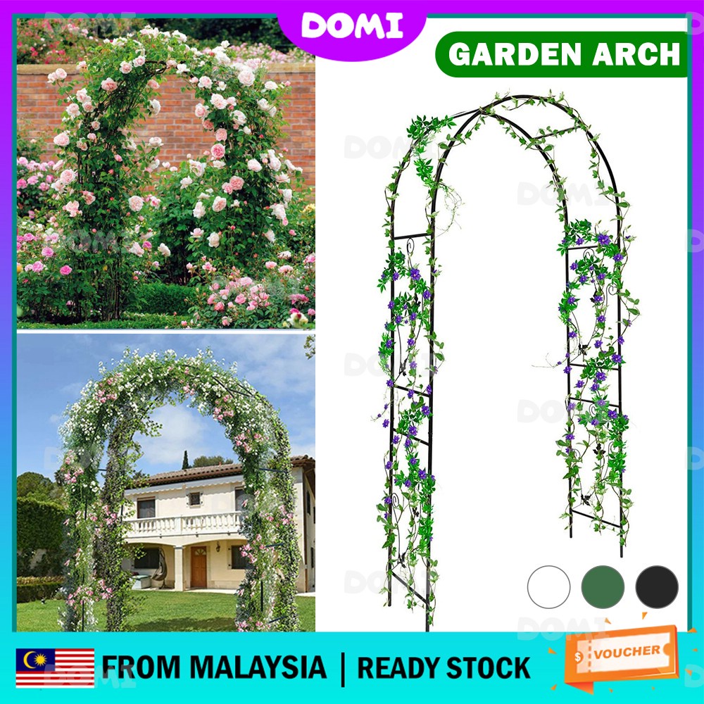 DOMI Garden Plants Archway Climbing Frame Rust-Proof Iron Arch Flower ...