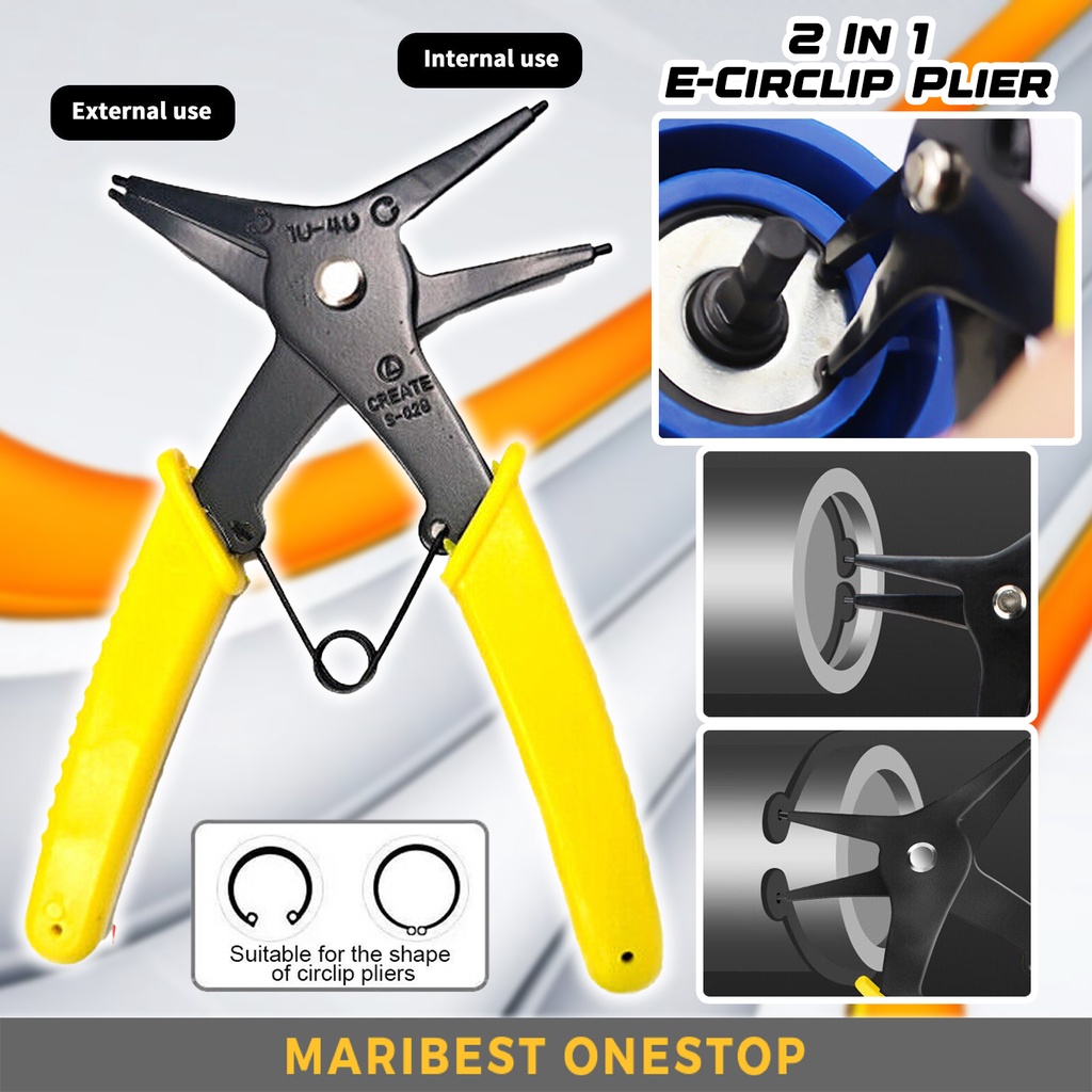 2 In 1 Snap Ring Pliers Internal External Circlip Pliers Straight Lock Ring Pliers For Ring Remover Retaining, Dual-purpose Retaining Ring Plier C-clip Plier | Philippines - View #7