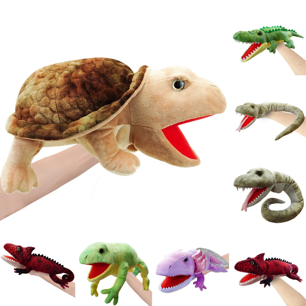 Lizard Hand Puppet Plush Toy Cartoon Animal Shape Pp Cotton Filling ...