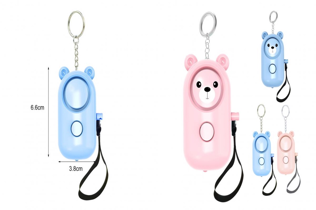 GZ.B 130dB Self-defense Alarm LED Flashing Bear Shape Anti-attack High ...