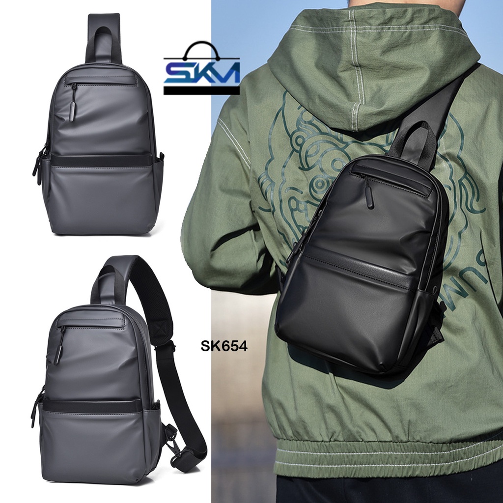 SKM Bag For Men Casual Crossbody Sling Bag Waterproof Chest Bag Beg ...