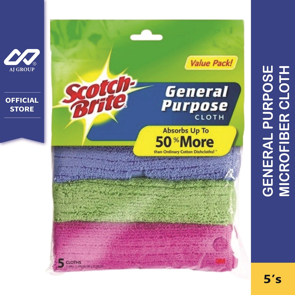 3M ScotchBrite General Purpose Microfiber Cloth (5's) Shopee Malaysia