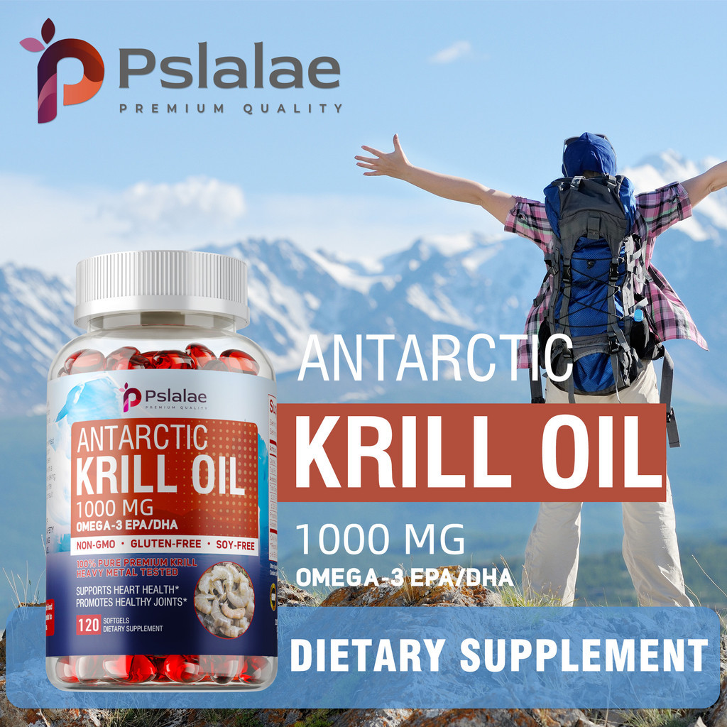 Dietary Supplement, 120 Capsules, Contains Antarctic Krill Oil and ...