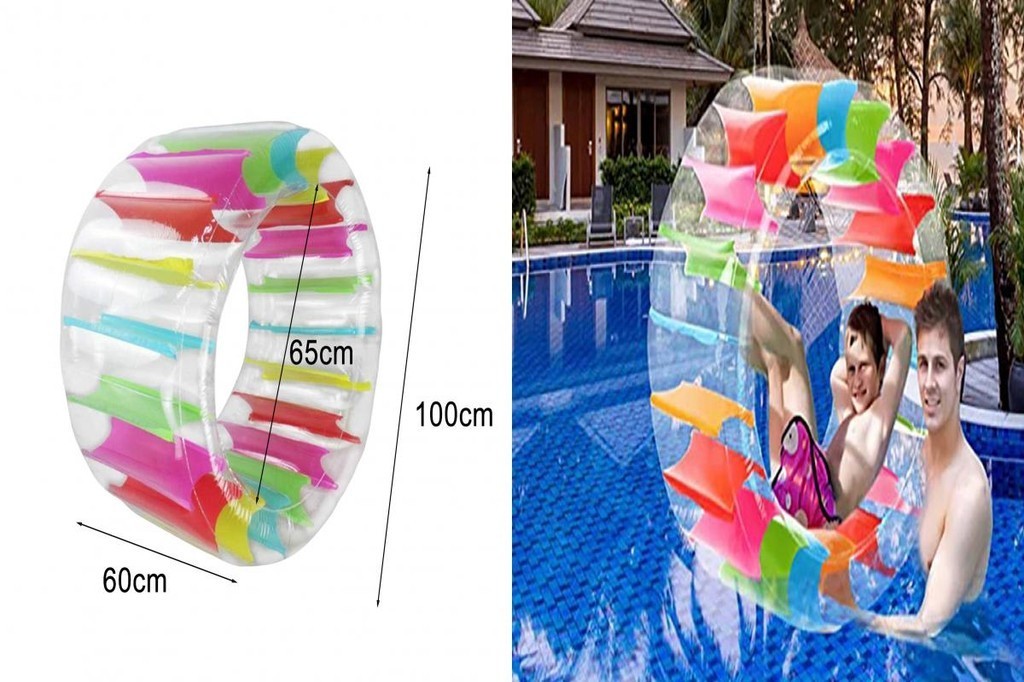 Safe Pool Float Floating Row Fun Giant Inflatable Water Wheel Pool ...