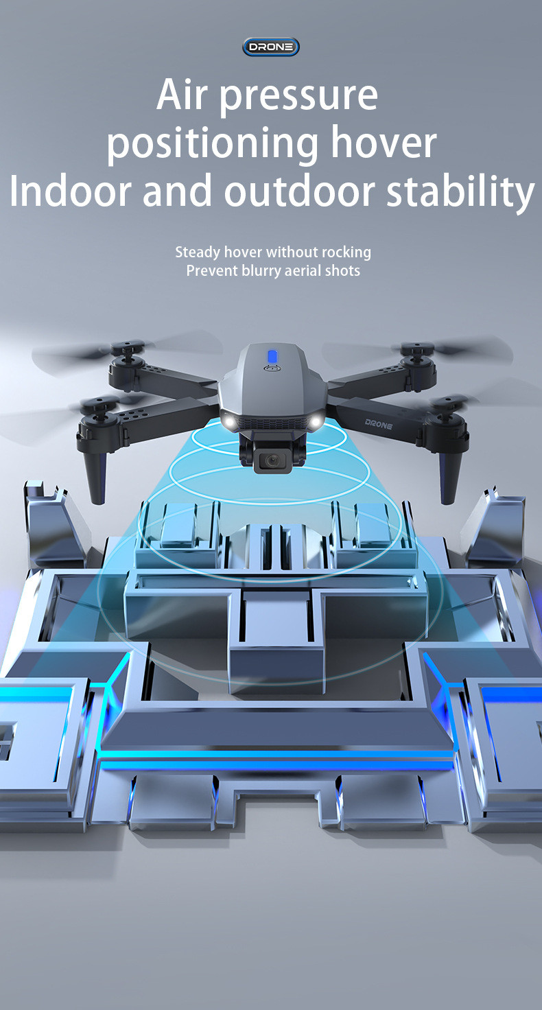 E88Pro Foldable Drone 4K Dual Camera RC Quadcopter with Gesture Control ...