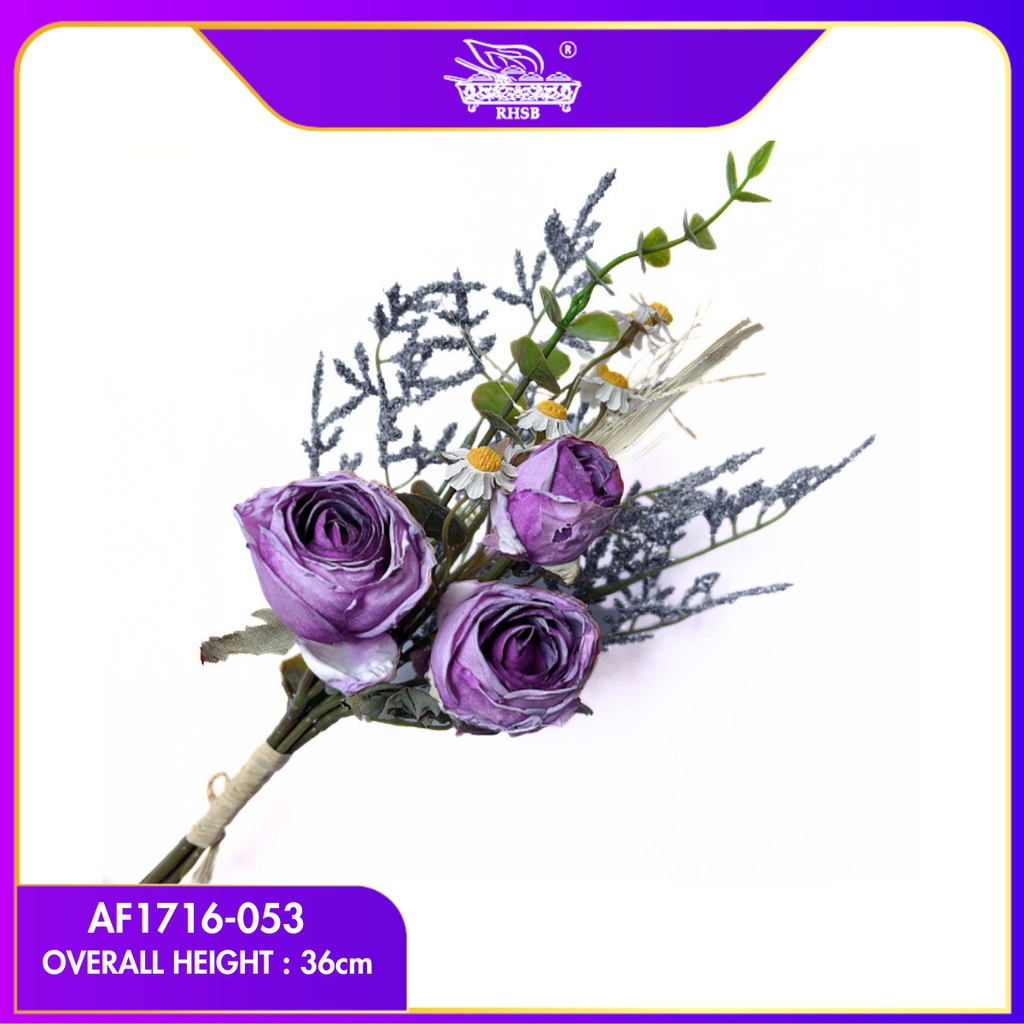 ARTIFICIAL NATURAL DRIED ROSE / FLOWER BOUQUET / AUTUMN SIMULATED BURNT