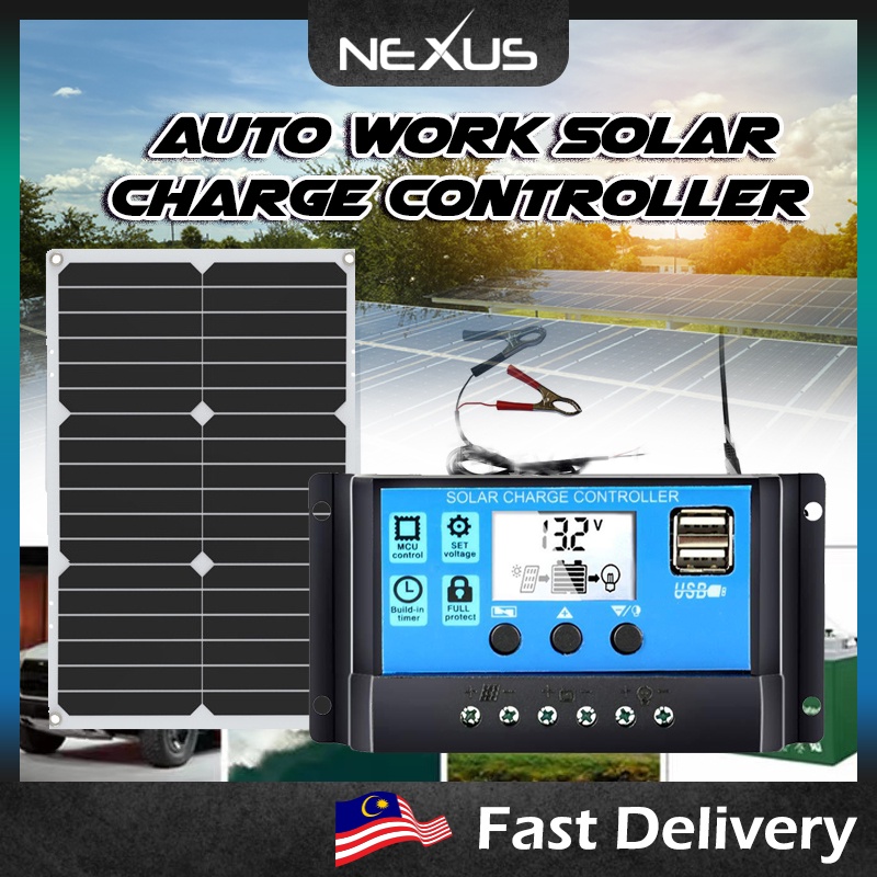 Nexus Solar Power Generator System Kit30A Solar Charge Controller ...