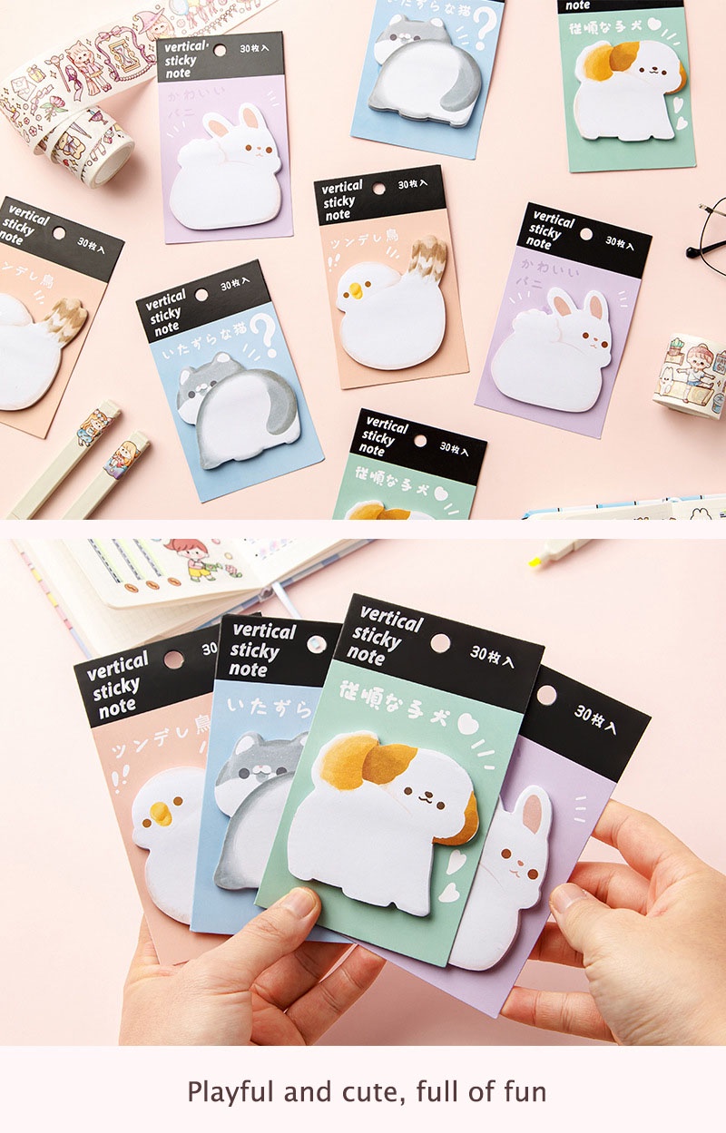 Creative Cartoon Sticky Notes Cute Animal Memo Note Notepad Student ...